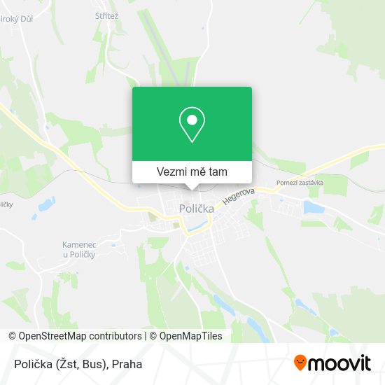 Polička (Žst, Bus) mapa