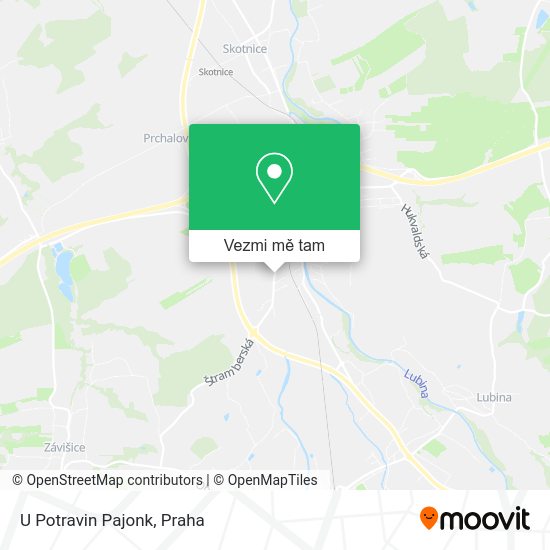 U Potravin Pajonk mapa