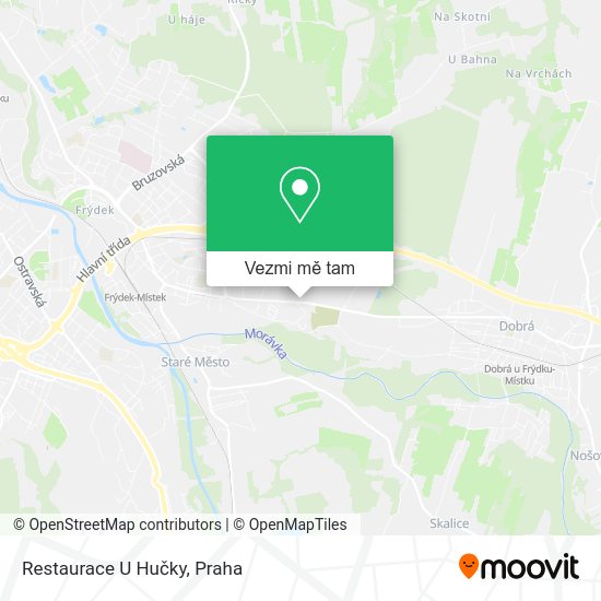 Restaurace U Hučky mapa