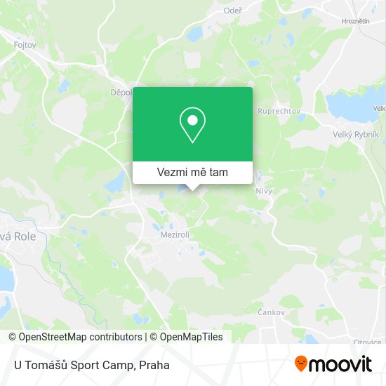 U Tomášů Sport Camp mapa