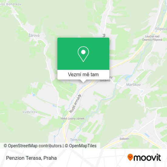Penzion Terasa mapa