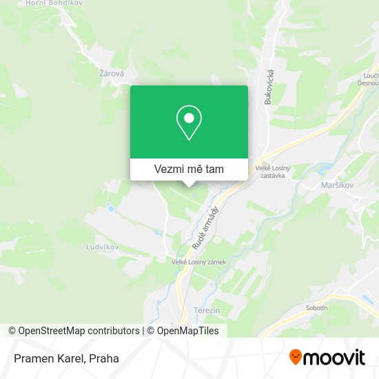 Pramen Karel mapa
