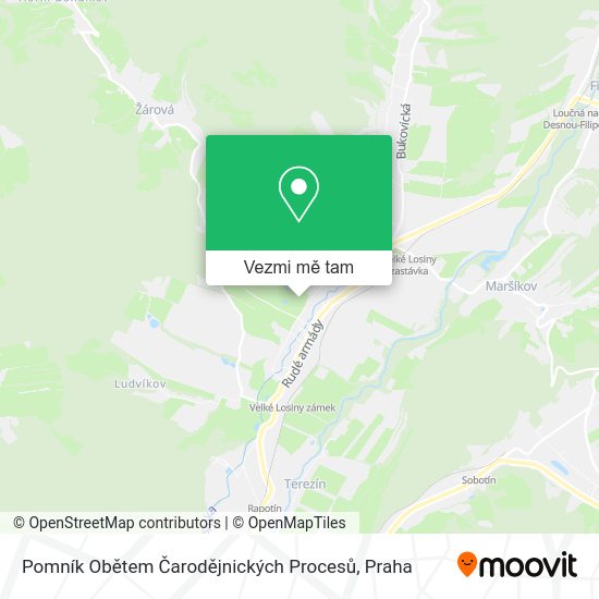 Pomník Obětem Čarodějnických Procesů mapa