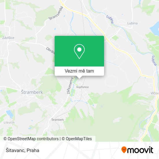 Šitavanc mapa