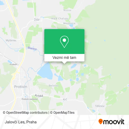 Jalovčí Les mapa