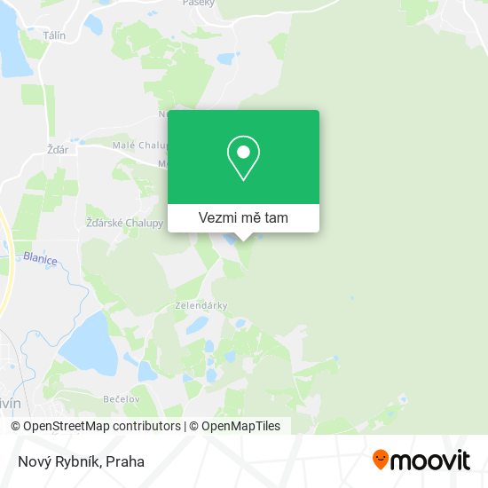 Nový Rybník mapa