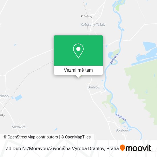 Zd Dub N. / Moravou / Živočišná Výroba Drahlov mapa