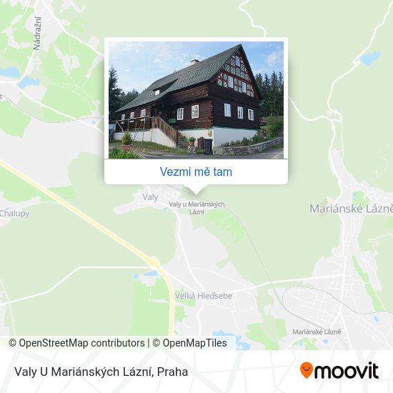 Valy U Mariánských Lázní mapa