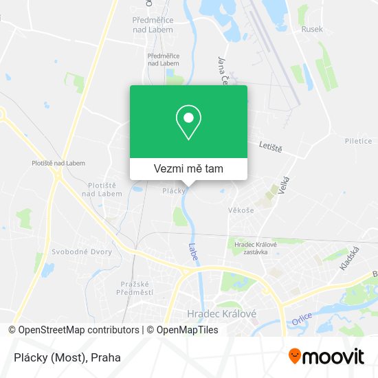 Plácky (Most) mapa