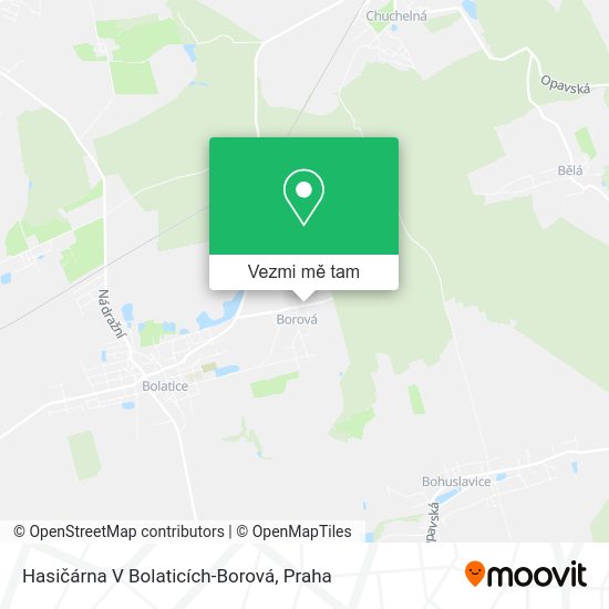 Hasičárna V Bolaticích-Borová mapa