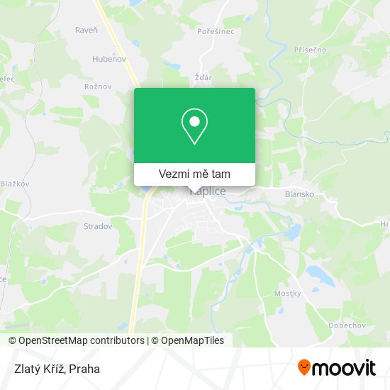 Zlatý Kříž mapa