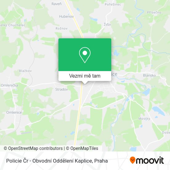 Policie Čr - Obvodní Oddělení Kaplice mapa