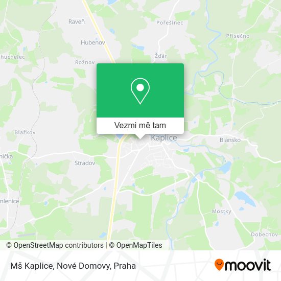Mš Kaplice, Nové Domovy mapa
