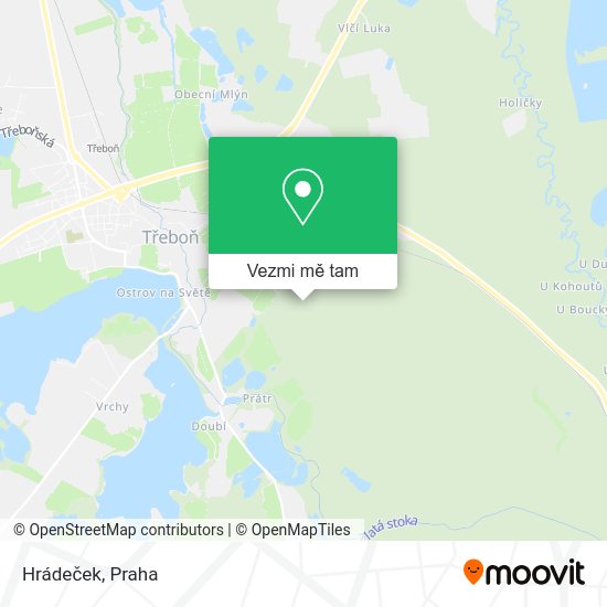 Hrádeček mapa