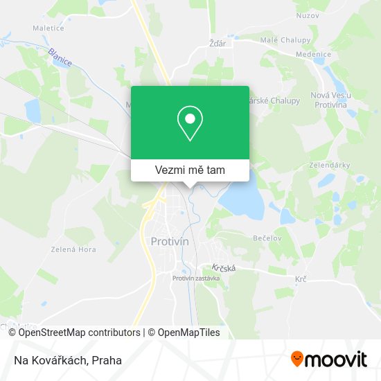 Na Kovářkách mapa