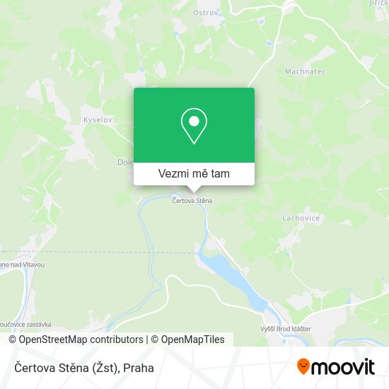 Čertova Stěna (Žst) mapa