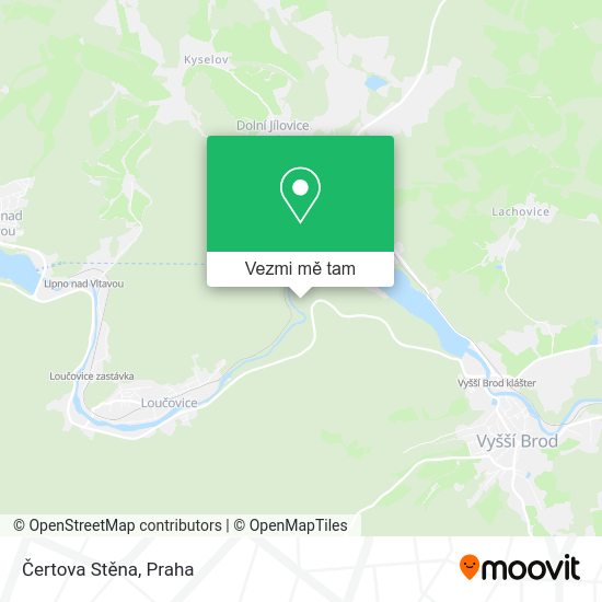 Čertova Stěna mapa