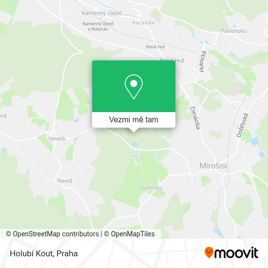 Holubí Kout mapa