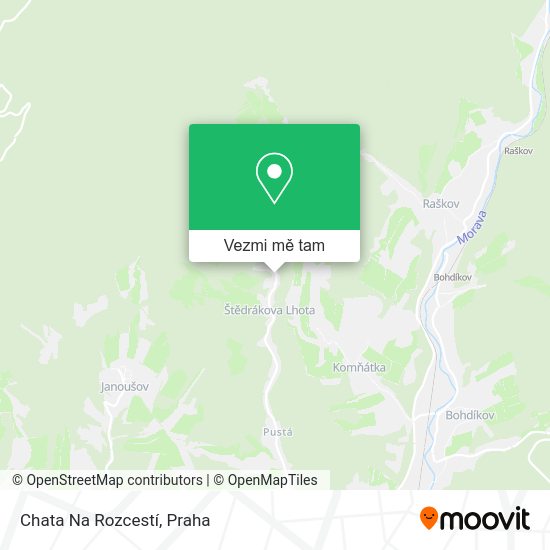Chata Na Rozcestí mapa