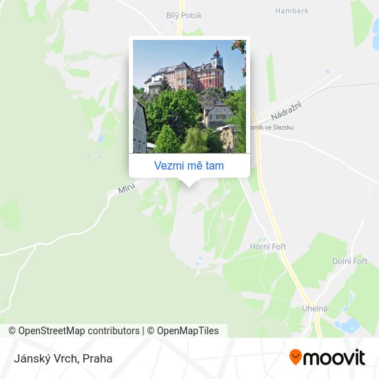 Jánský Vrch mapa