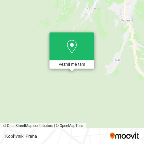 Kopřivník mapa