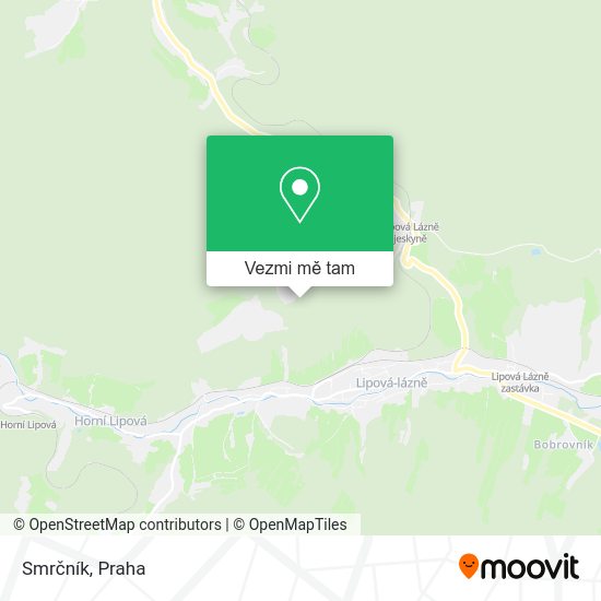 Smrčník mapa