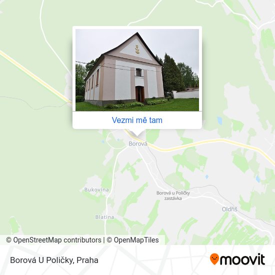 Borová U Poličky mapa