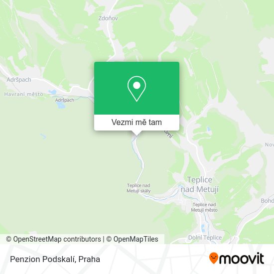 Penzion Podskalí mapa