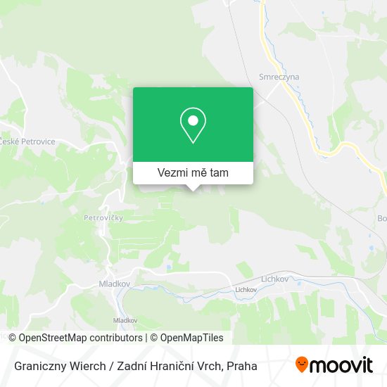 Graniczny Wierch / Zadní Hraniční Vrch mapa