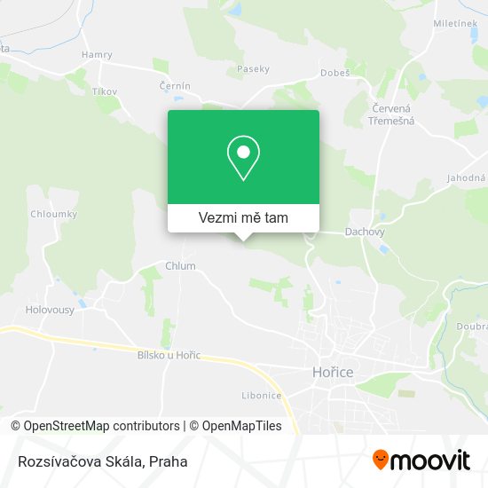 Rozsívačova Skála mapa
