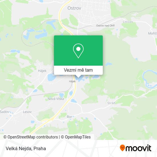 Velká Nejda mapa
