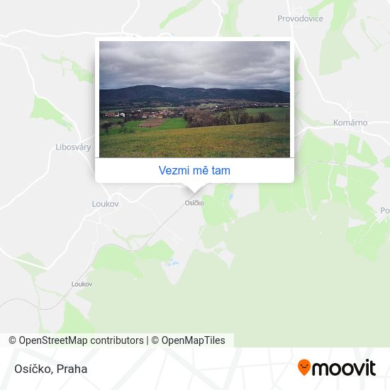 Osíčko mapa