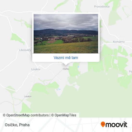 Osíčko mapa