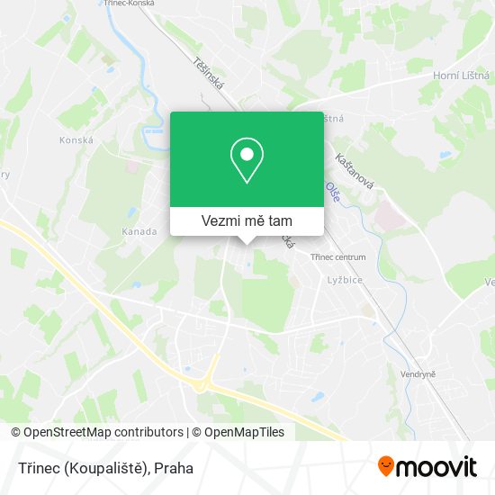 Třinec (Koupaliště) mapa