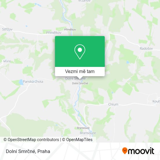 Dolní Smrčné mapa