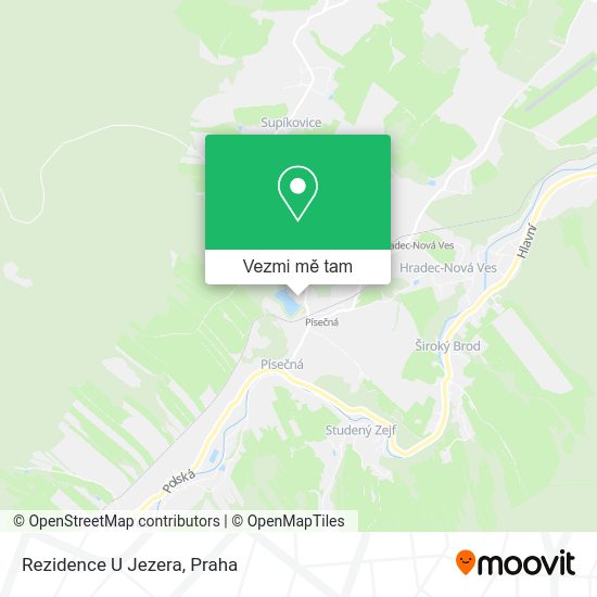 Rezidence U Jezera mapa