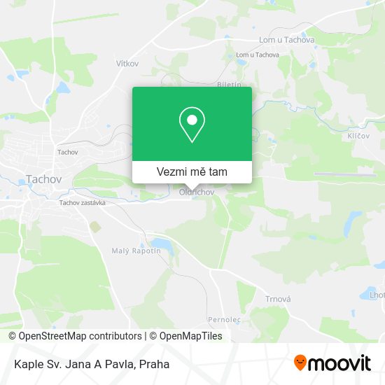 Kaple Sv. Jana A Pavla mapa