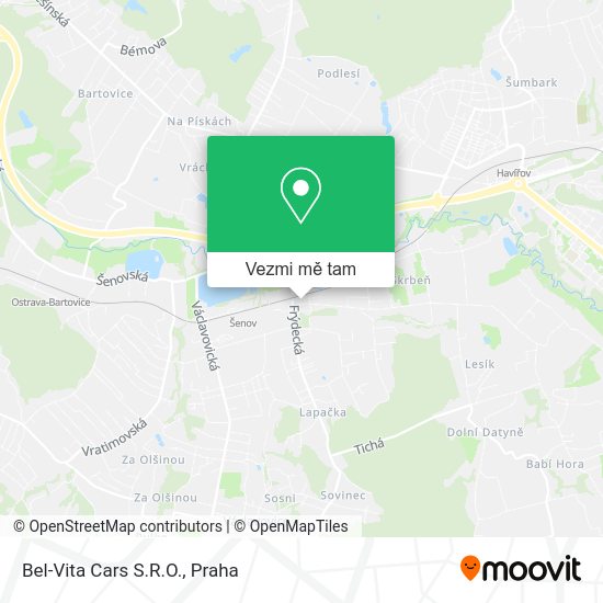 Bel-Vita Cars S.R.O. mapa