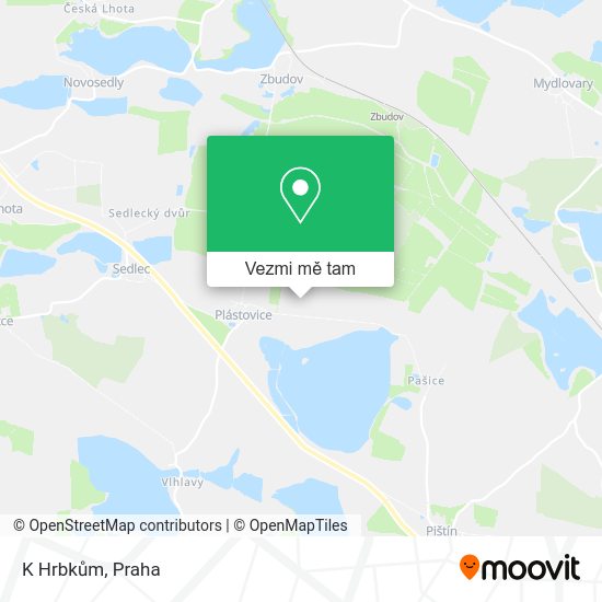 K Hrbkům mapa