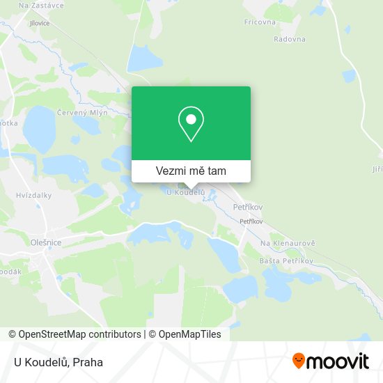 U Koudelů mapa
