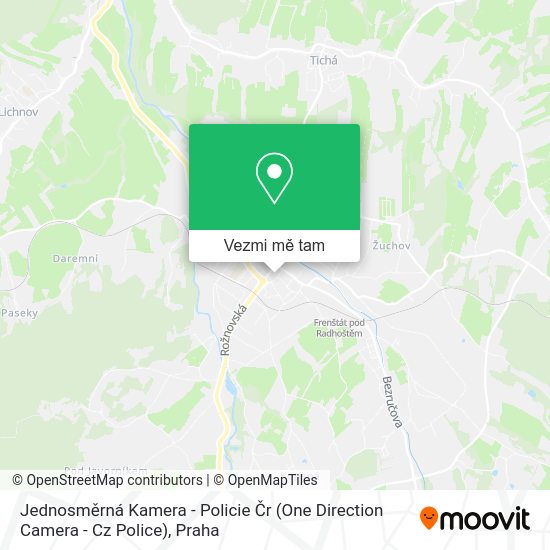 Jednosměrná Kamera - Policie Čr (One Direction Camera - Cz Police) mapa