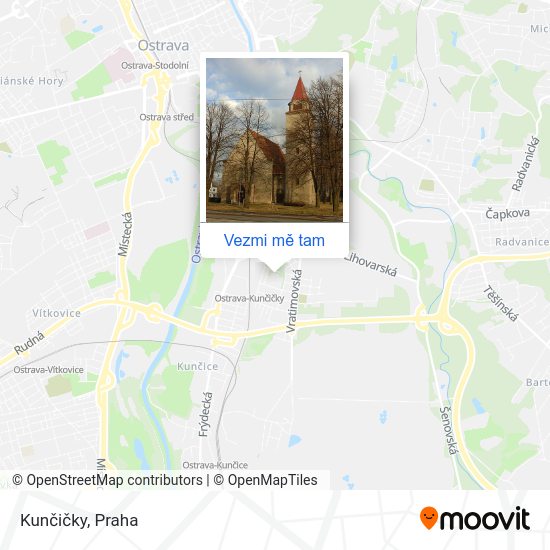 Kunčičky mapa