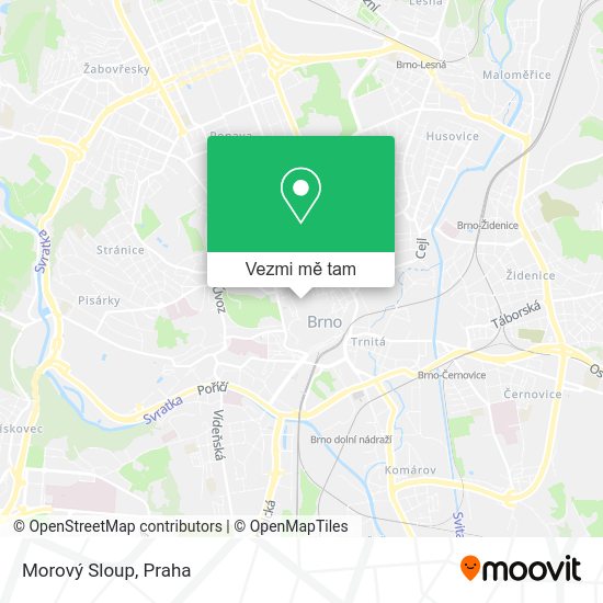 Morový Sloup mapa