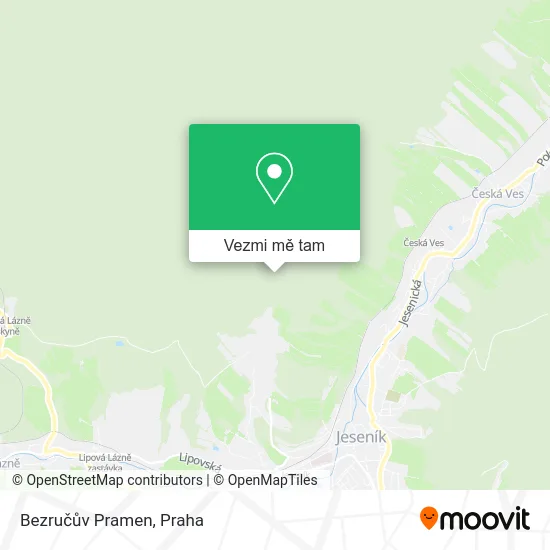 Bezručův Pramen mapa