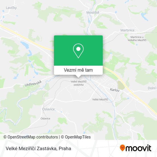 Velké Meziříčí Zastávka mapa