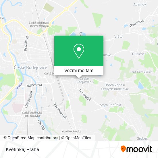 Květinka mapa