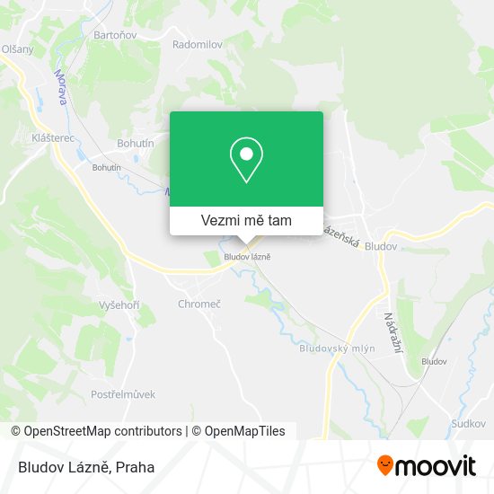 Bludov Lázně mapa