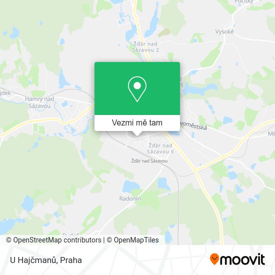 U Hajčmanů mapa