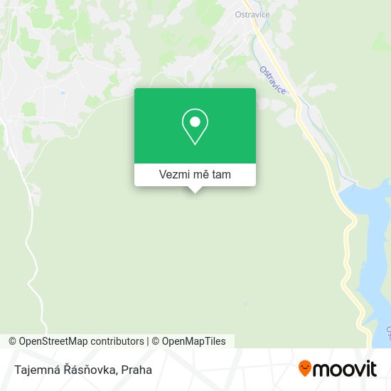 Tajemná Řásňovka mapa