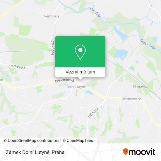 Zámek Dolní Lutyně mapa